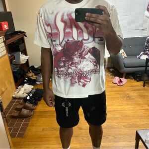 White and Red Graphic T-Shirt Guapi brand new285) tags goes for $90 sold out on